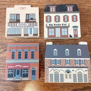 The Cat’s Meow | Vintage 1991 Series IX Lot of 4 Miniature houses Cottage Core